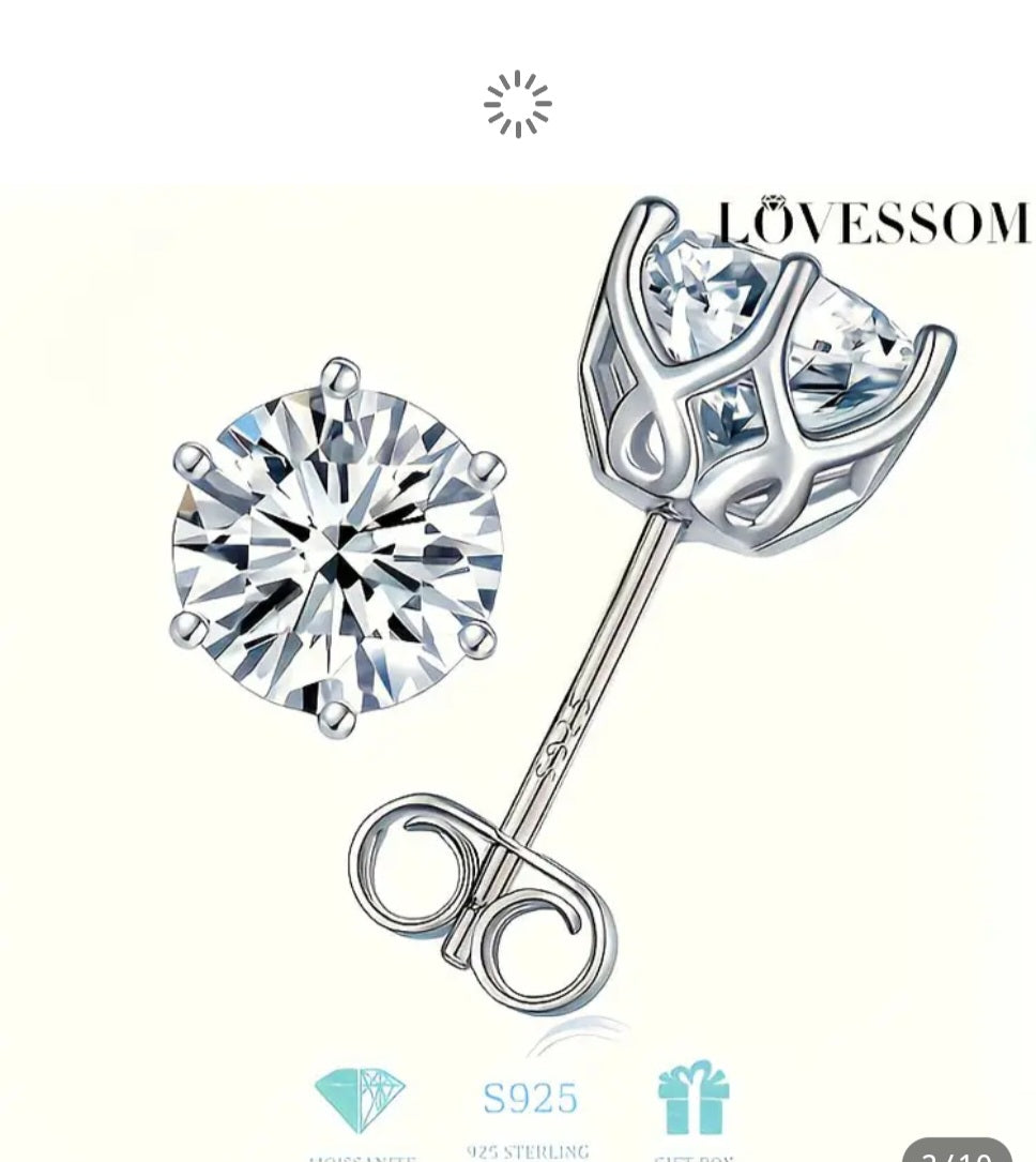 Moissanite Stub Earing